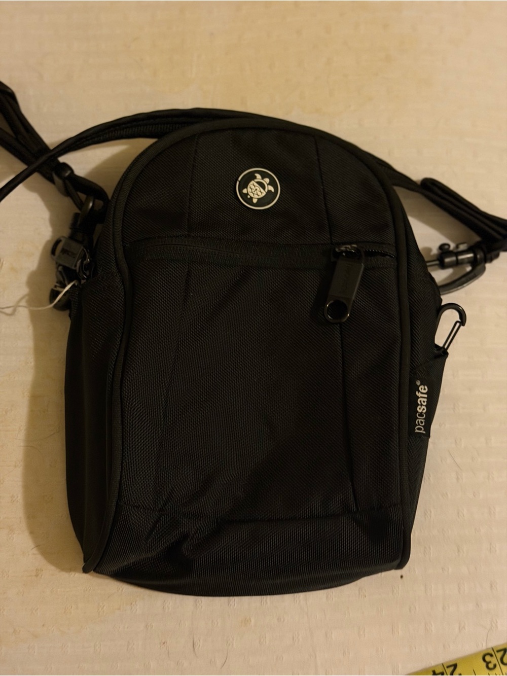Pacsafe Black Anti-Theft Compact Crossbody Sling Bag